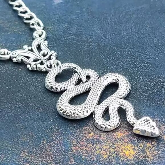 Gothic Serpent Snake Necklace - Picture 2 of 6